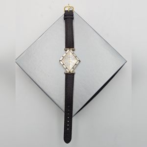 Futura Beveled Watch Crystal deBeer Europa Band Brown Vintage 80's